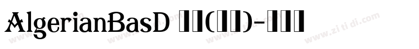 AlgerianBasD 普通(西方)字体转换
